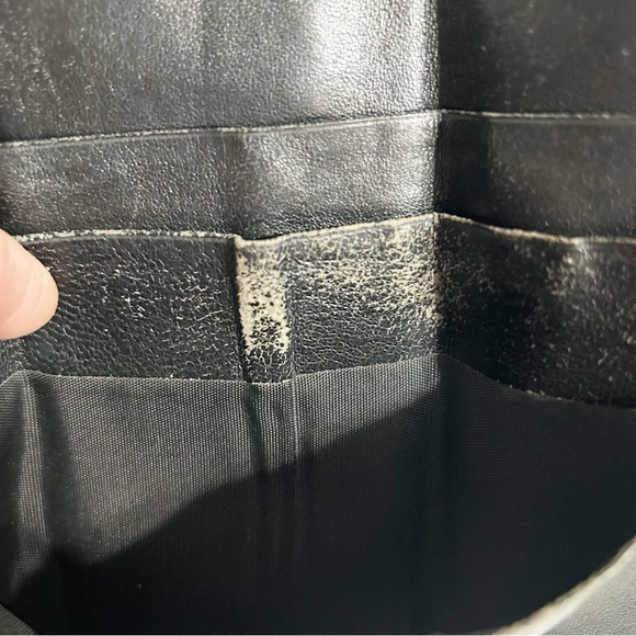 Vintage Unbranded Leather Wallet with Snap Closure and Kiss Lock Change Purse 🖤 - Picture 12 of 15